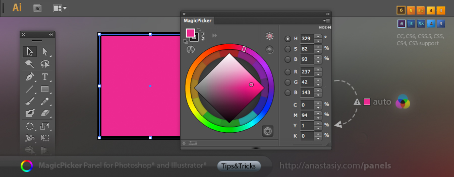 color wheel picker adobe