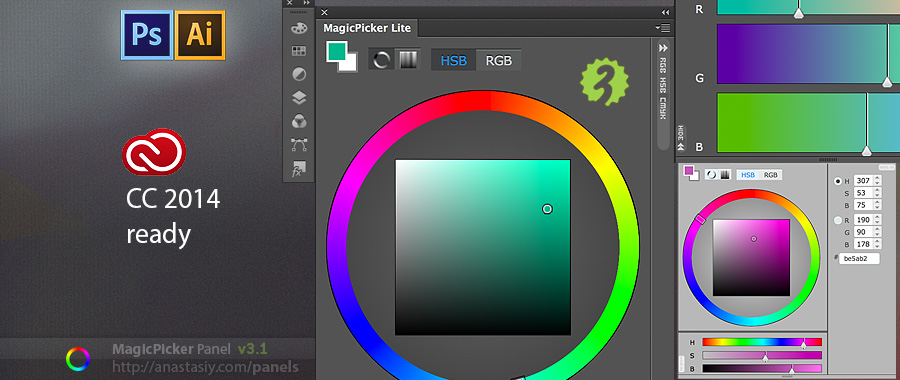 photoshop cc color wheel picker