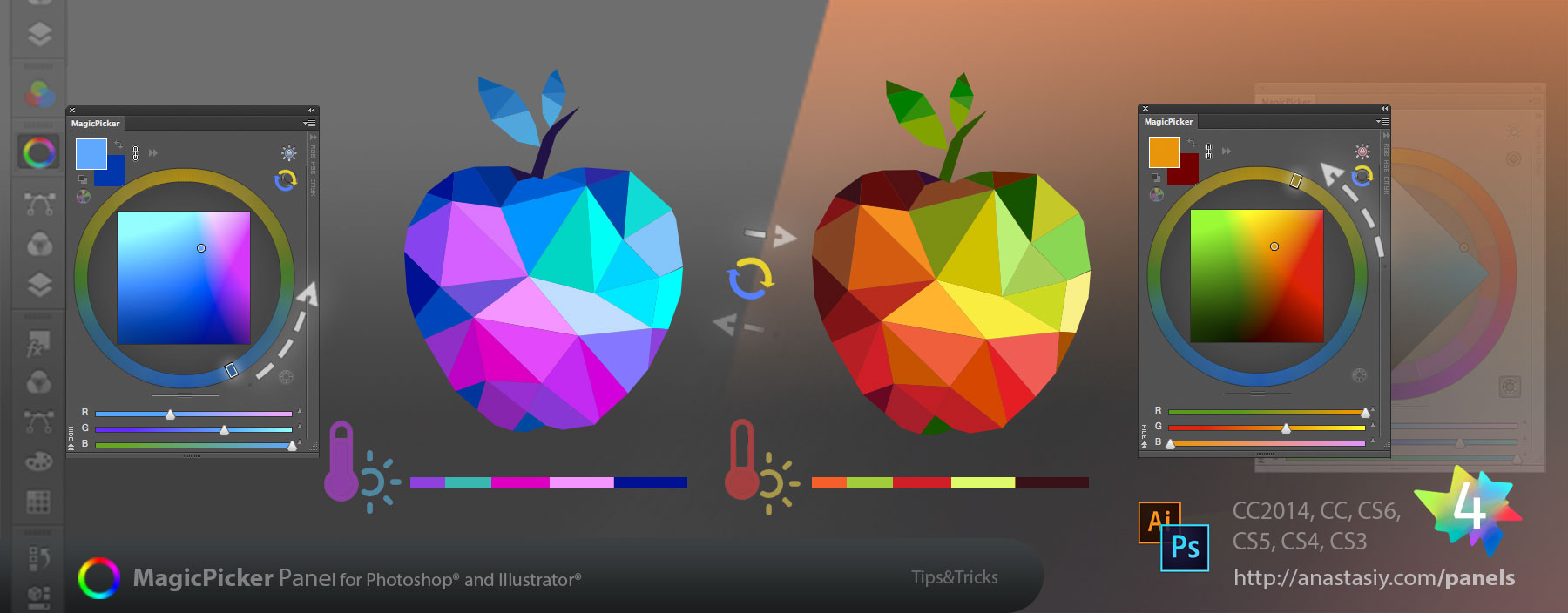 Tip41 Temperature Color Wheel in Adobe and Illustrator