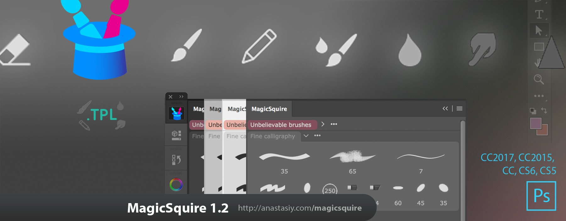 MagicSquire 1.2 supports Tool Presets and .TP:L files