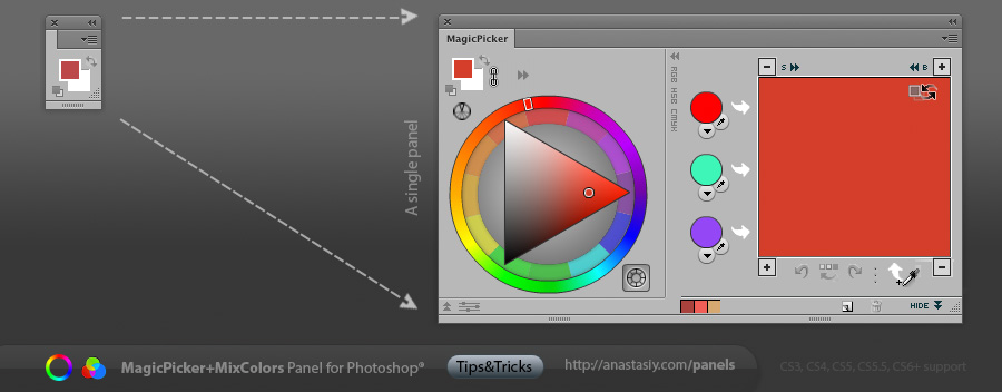 Attach Panels - MagicPicker + MixColors
