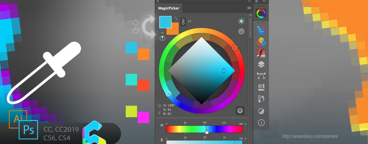 Keep linked background to foreground w/eyedropper in MagicPicker color wheel