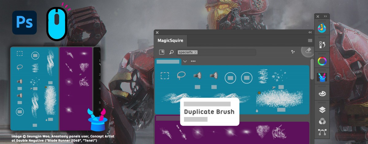 Right-click to duplicate Brush/Tool presets in MagicSquire