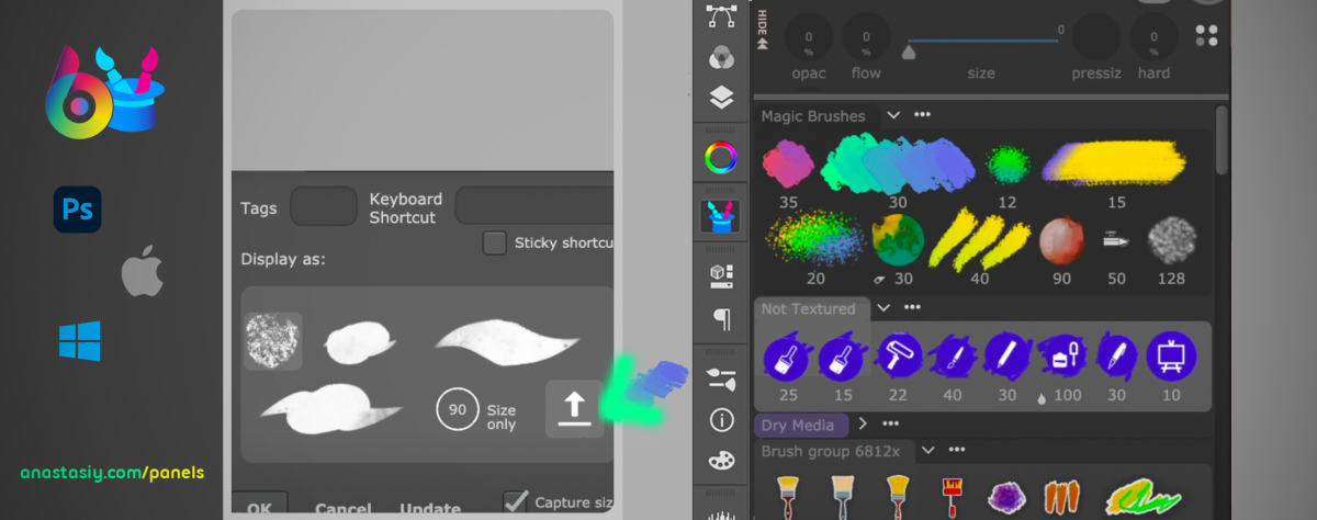 Tip#115: Custom Images for Photoshop Brush/Tool Presets in MagicSquire