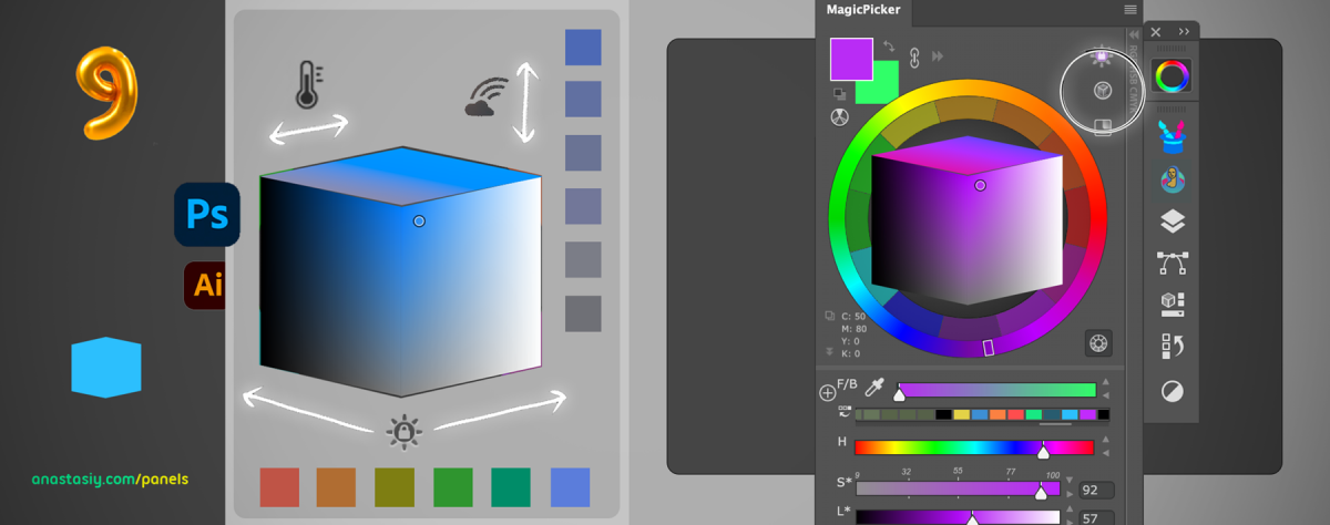 Tip#121: LDT Cube – quick color wheel picker based on color perception