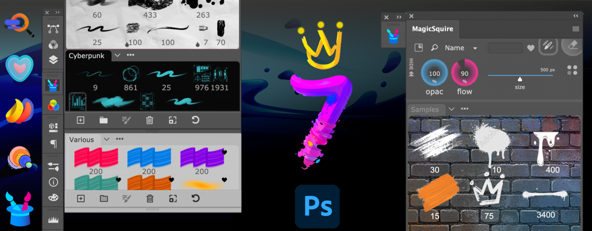 New MagicSquire 7 in Photoshop adds textures, filter by kind, scale UI, more! Bonus discount